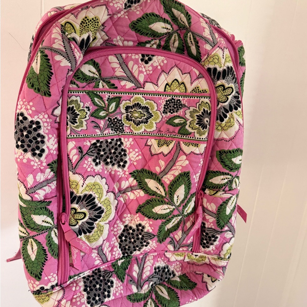 Quilted Floral Pink Tote Backpack - Women's Bag